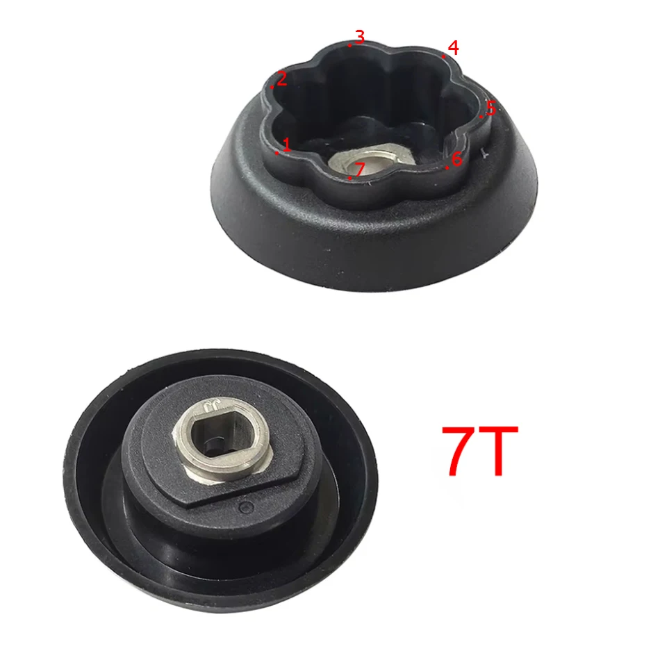 Rueda de transmisión de hoja de licuadora, 7 engranajes, interruptor de pared 7T, cabeza de hongo, junk Cuisine SKMK 1200 C2 / C3 / D4 / E5