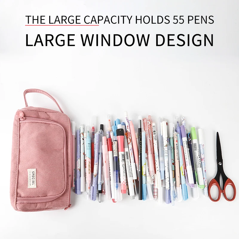 Multi Layer Große Kapazität Bleistift Fall Stift Lagerung Liefert Stift Box Kawaii Nette Bleistift Fällen Taschen Stationäre Schule Liefert