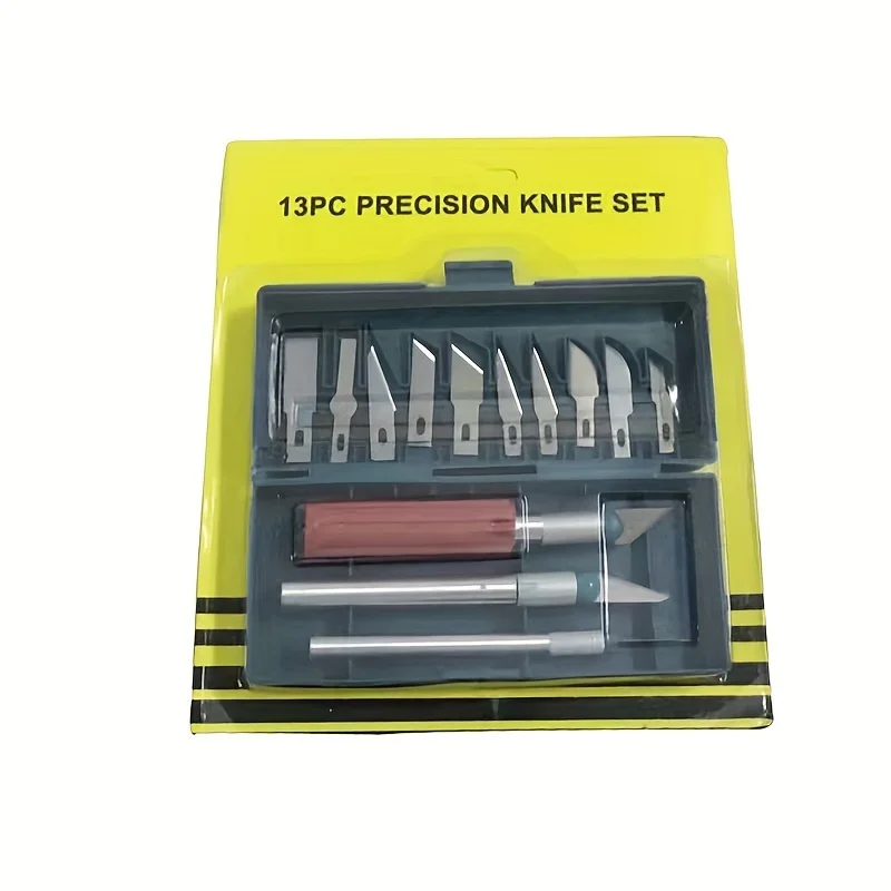Ensemble de couteaux de passe-temps pour artisan, ensemble d'outils de coupe de précision, comprend Wieshammof, usage léger à rapide, 13 pièces