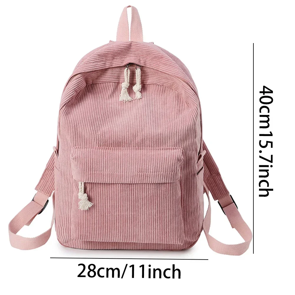 Zaino per studenti in velluto a coste personalizzato, borsa da scuola per allenamento antifurto per adolescenti, zaino a tracolla classico unisex per campus