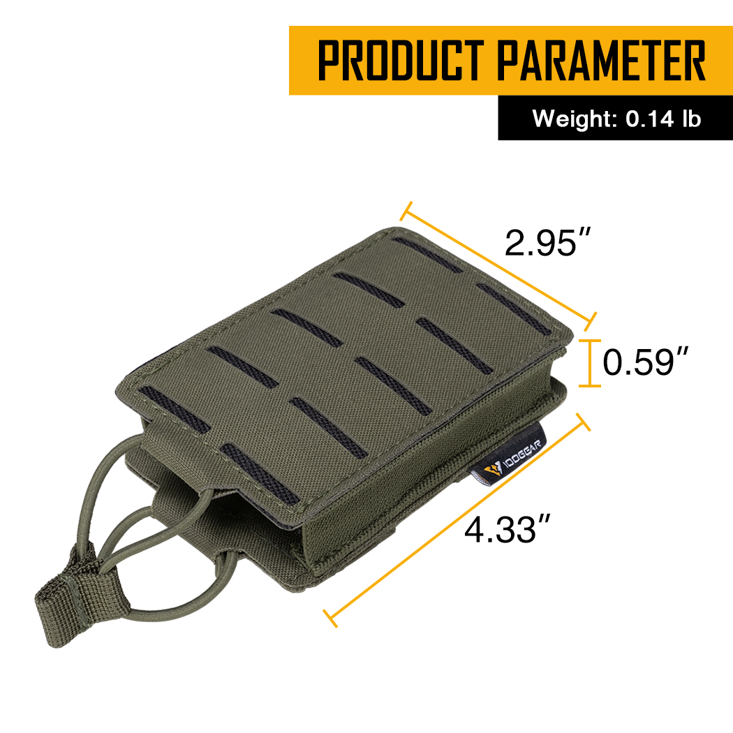 IDOGEAR táctico LSR 556 Mag bolsa Singel Mag Carrier bolsa MOLLE bolsas de herramientas de corte láser 3566