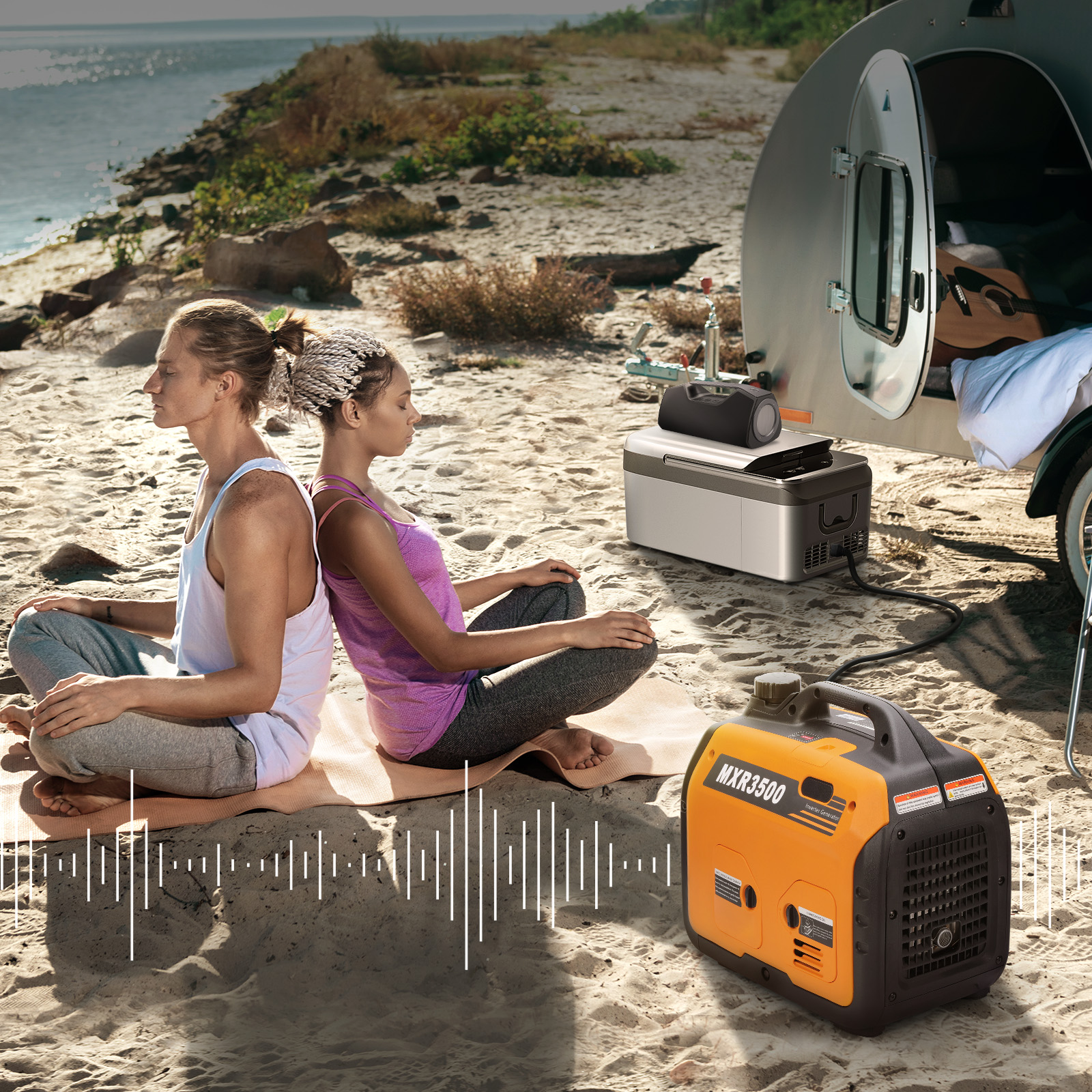 Kompakter, leistungsstarker, tragbarer 3500-Watt-Inverter-Generator, leicht, super leise für Wohnmobile