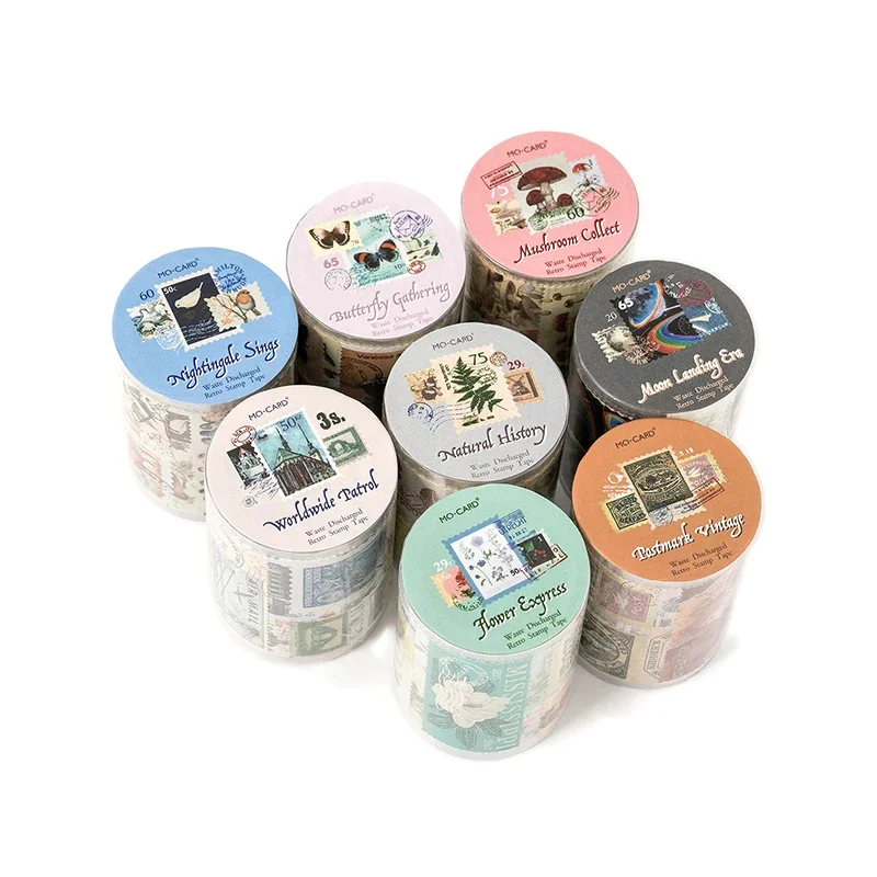 55mm*2m Vintage Post Office Masking Washi Tape Retro Stamp Decorative Adhesive Tape Diy Scrapbooking Sticker Label Stationery