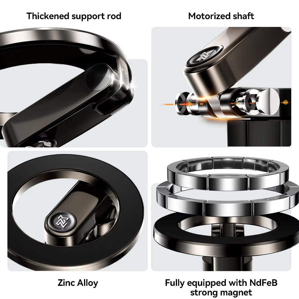 YZ Tesla Model 3 Y Highland Juniper 2025 Sterker Magnetisch verstelbare metalen autotelefoon ondersteuning siliconen basishouder