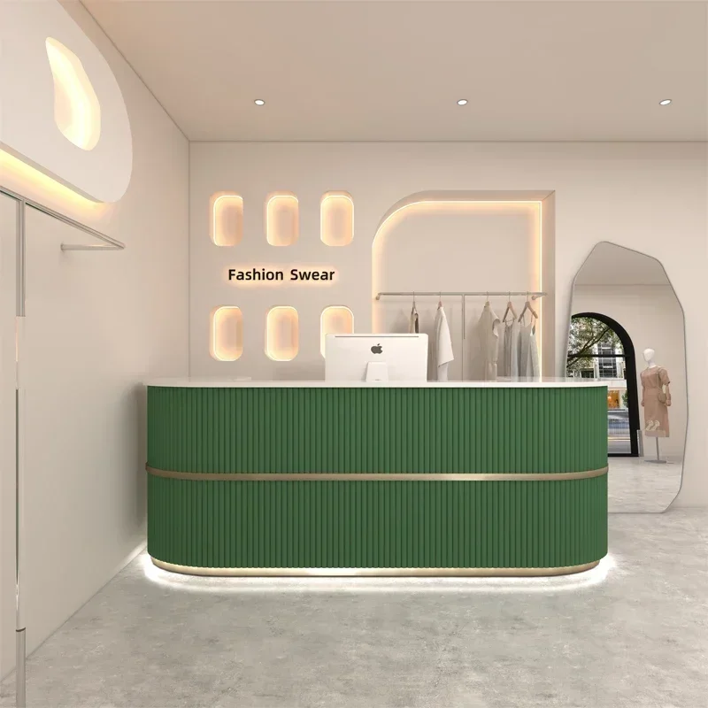 Luxury Reception Desks Study Shop Salon Executive Wooden Office Checkout Reception Desks Front Mesa De Escritorio Furniture