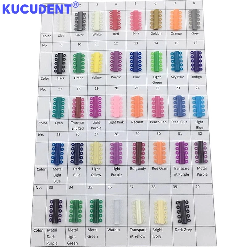 1040 pces/40 varas dental ortodôntico ligadura elástica laços bandas colorido látex anéis elásticos para suportes chaves ferramentas dentárias