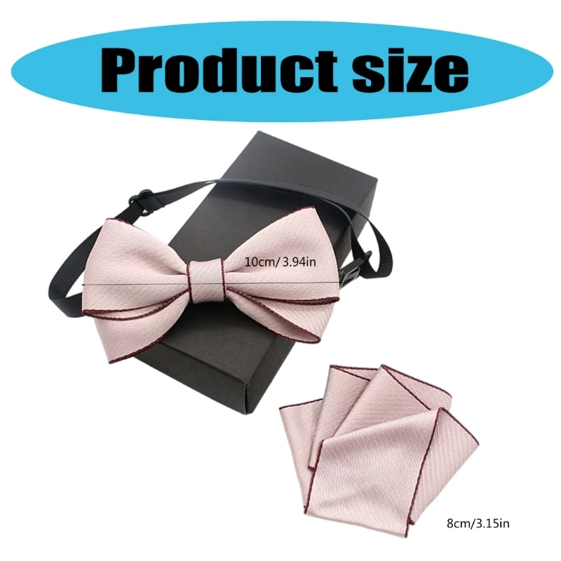 เด็กก่อนผูก Bowtie และพ็อกเก็ตสแควร์ชุดสำหรับงานแต่งงานโรงเรียนพิธี Party Drop Shipping