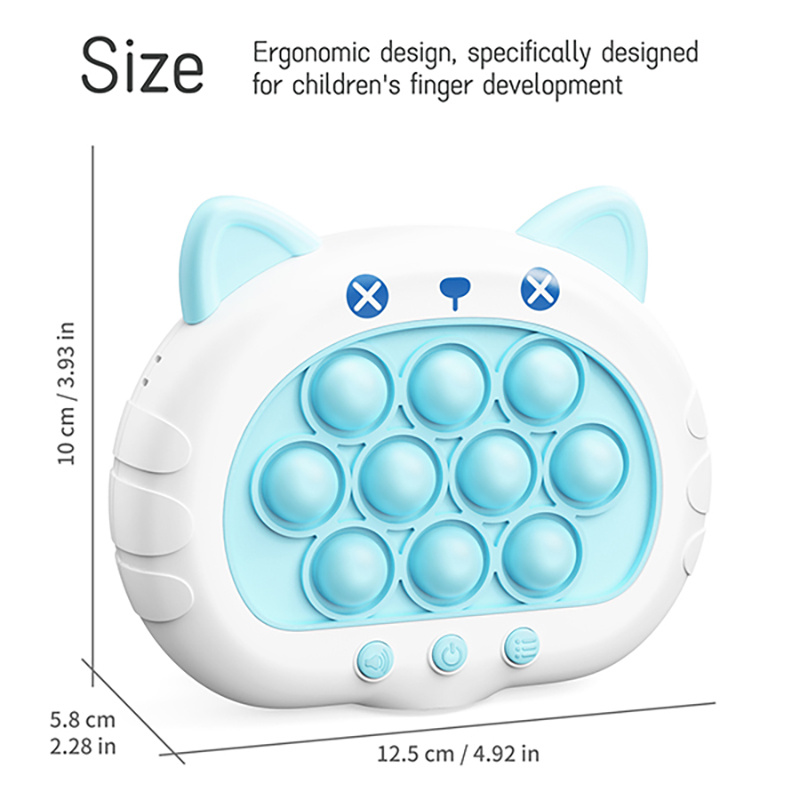 3 cores 1 pçs eletrônico pop rápido empurrar bolhas máquina de jogo criança dos desenhos animados diversão espremendo brinquedos anti estresse sensorial bolha brinquedo presente