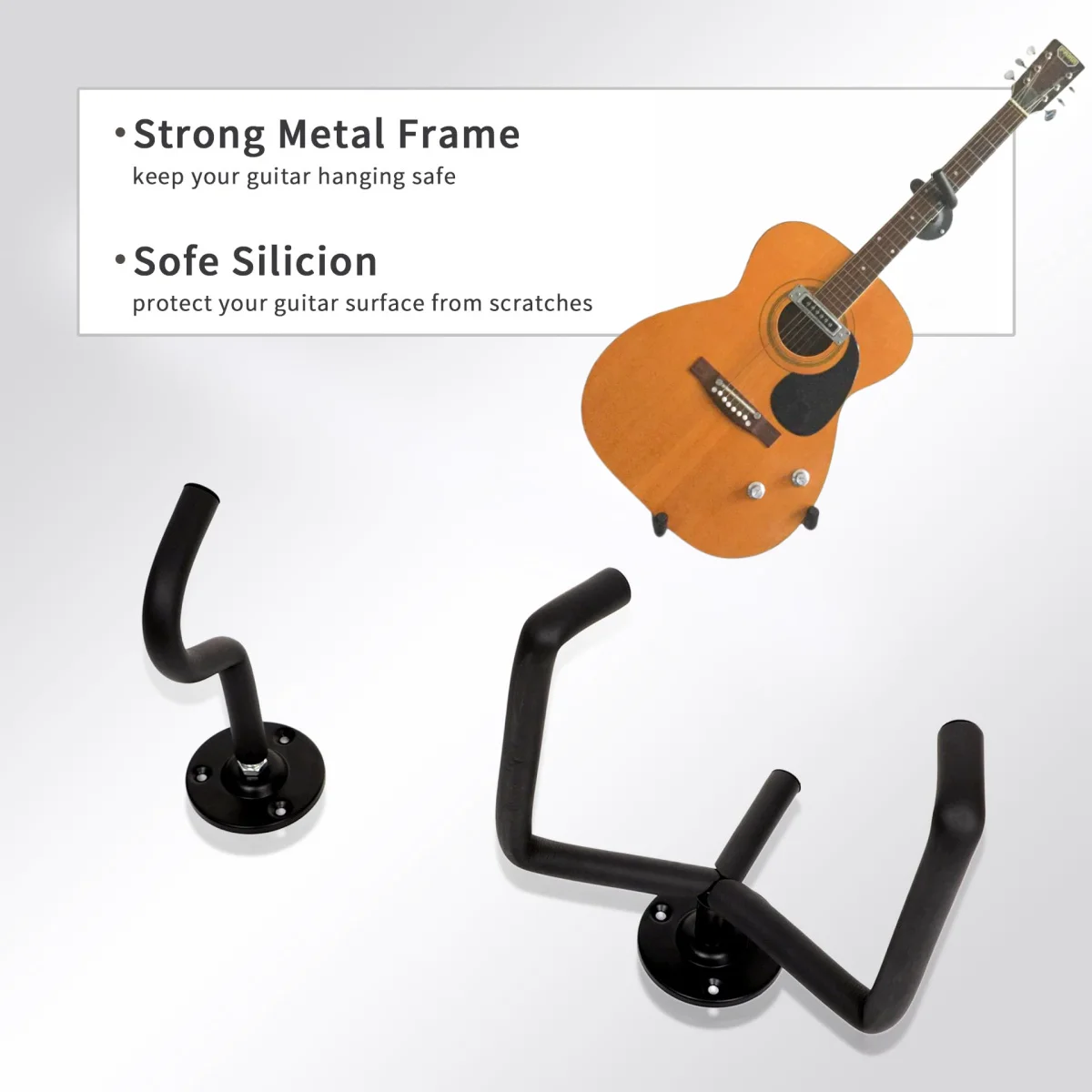 Metall Gitarre Wand Halterung Aufhänger Ständer für Akustische Gitarre Bass Violine Mandolinen Lamellen Unterstützung Horizontale Rack Halter Haken