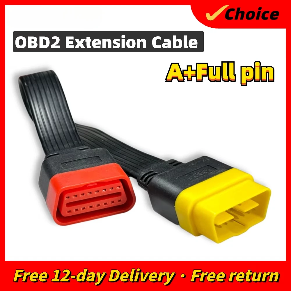 16 pinos macho para 16 pinos fêmea obd 2 obd ii conector de extensão para cabo de extensão de diagnóstico automático 14 polegadas