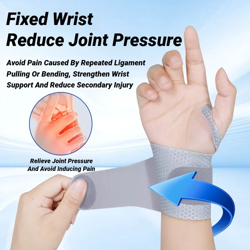 ปรับสายรัดข้อมือบางเฉียบ Sprains บรรเทาอาการปวด Breathable สนับสนุนสําหรับออกกําลังกายโรคข้ออักเสบ Tendonitis Carpal อุโมงค์