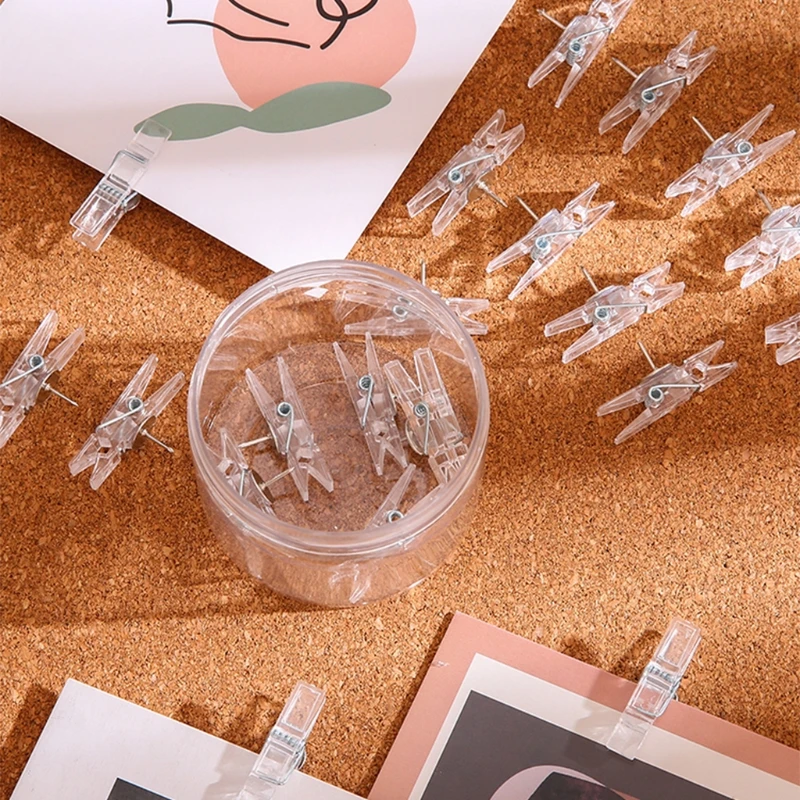 20 Chiếc Đa Năng Kẹp Hình Ngón Tay Cái Tacks Cho Nút Chai Ban Nhựa Trong Suốt Đẩy Chân Nhà Trang Trí Tường Đảng Cung Cấp