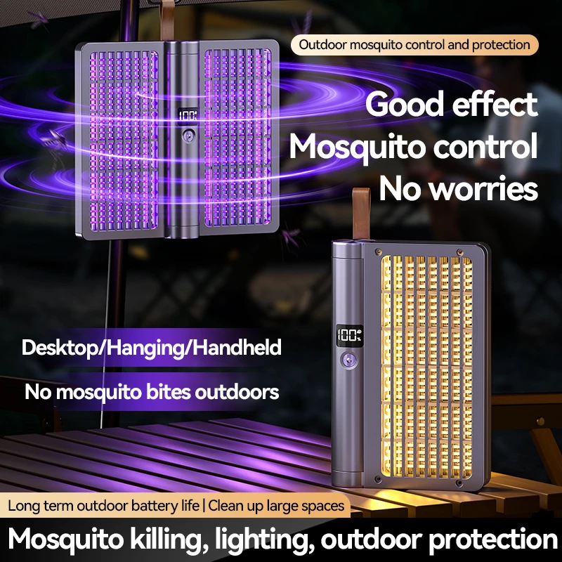 4 In 1 Electric Mosquito Clap Electric Shock Rotary Folding Automatic Mosquito Trapping Lamp Mosquito Clap