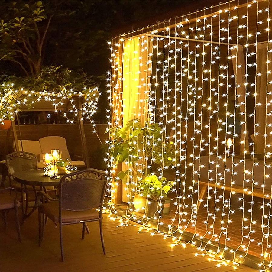 Fee Vorhang String Lichter 8 Modi Led Eiszapfen Weihnachten Girlanden Lichter für Neue Jahr Party Hochzeit Home Fenster Terrasse Dekoration