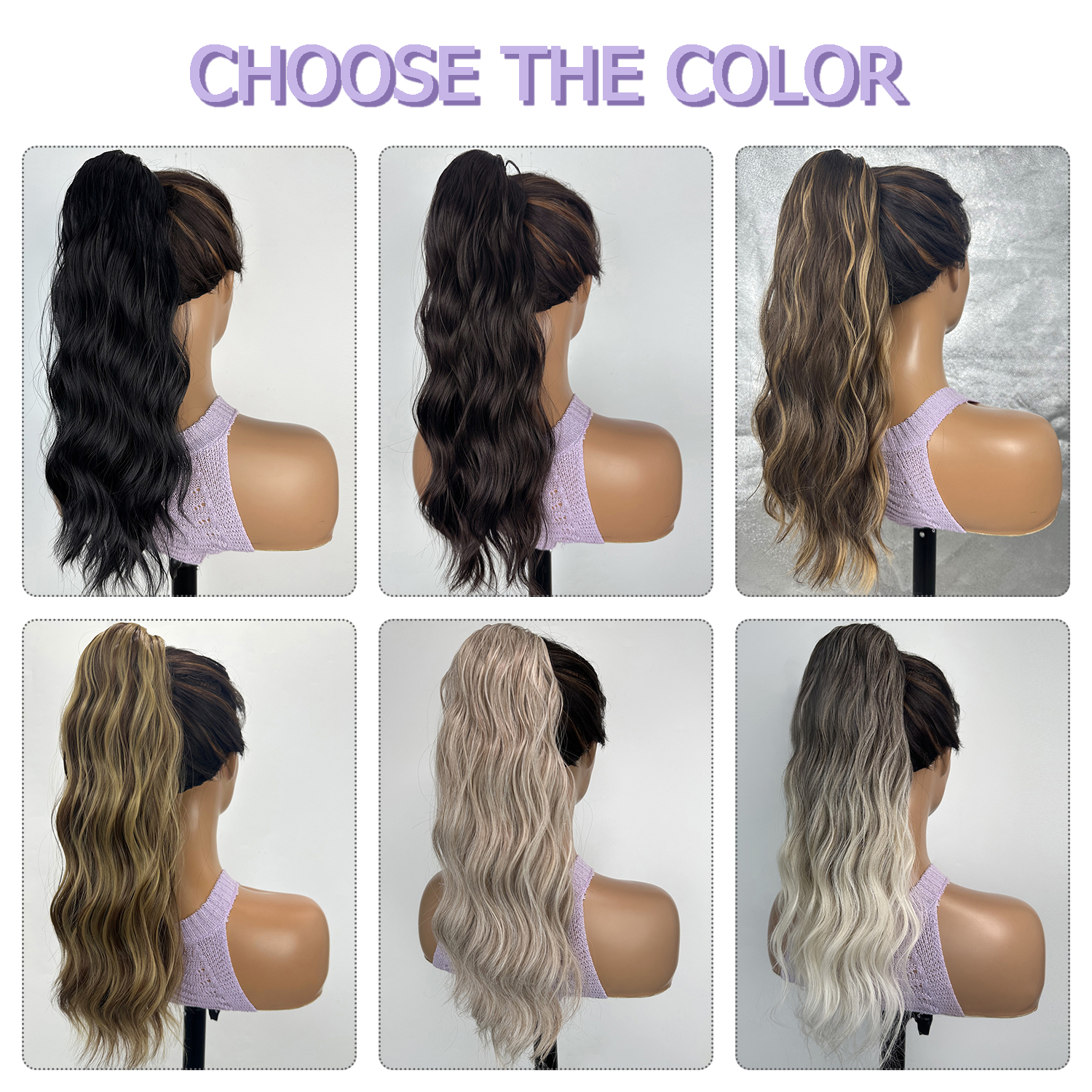 LISI GIRL สังเคราะห์คลื่นธรรมชาติ Drawstring หางม้า EXTENSION 18 นิ้วยาวหยักคลิปใน PONY TAIL Hairpiece สําหรับทุกวันปาร์ตี้