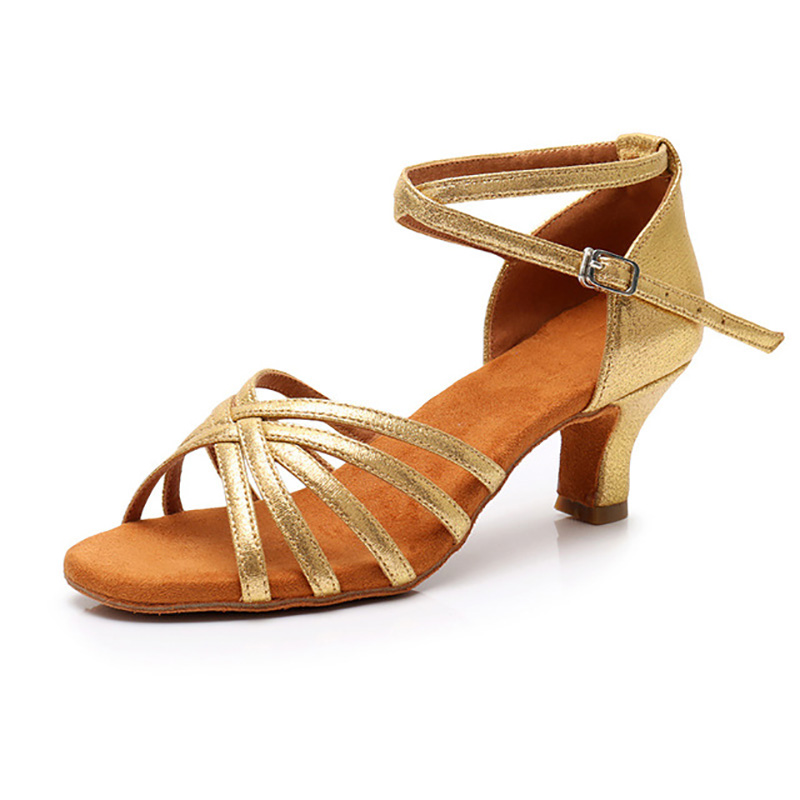 CLYFAN tacón profesional 7 cm/5 cm satén sin nudo Salsa Tango salón Zapatos De baile latino Mujer Zapatos De Baile Latino Mujer