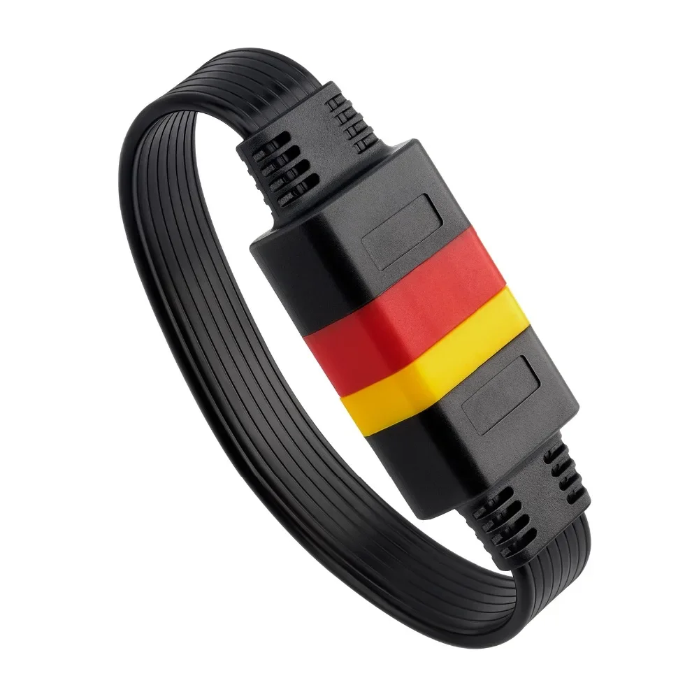16 pinos macho para 16 pinos fêmea obd 2 obd ii conector de extensão para cabo de extensão de diagnóstico automático 14 polegadas