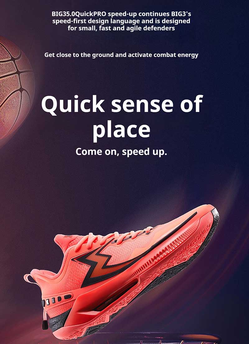 361 Degrees BIG3 5.0 Quick Pro Men Basketball Shoes Carbon Plate Breathable Stable Flexible Training Male Sneakers 672421111