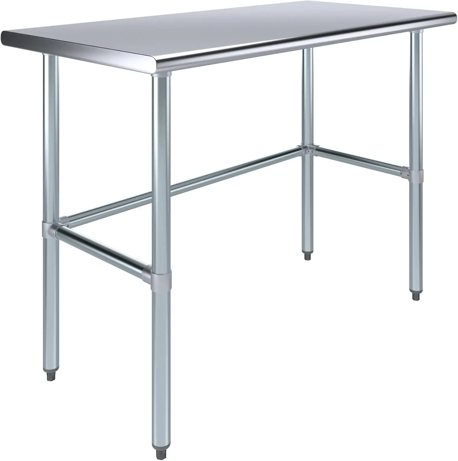 Open Base Metal Work Bench (Stainless Steel Table Open Base, 48" Long x 24" Deep)