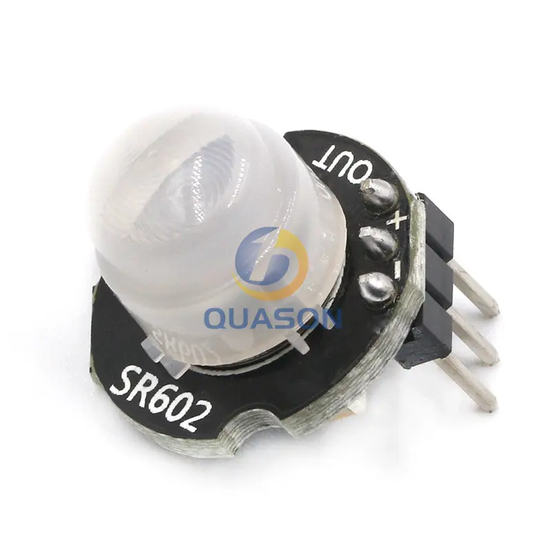 SR602 MINI Cảm Biến Chuyển Động Báo Module Pyroelectric Hồng Ngoại PIR Bộ Cảm Quan Công Tắc Chân Đế Cho Arduino Diy Với Ống Kính
