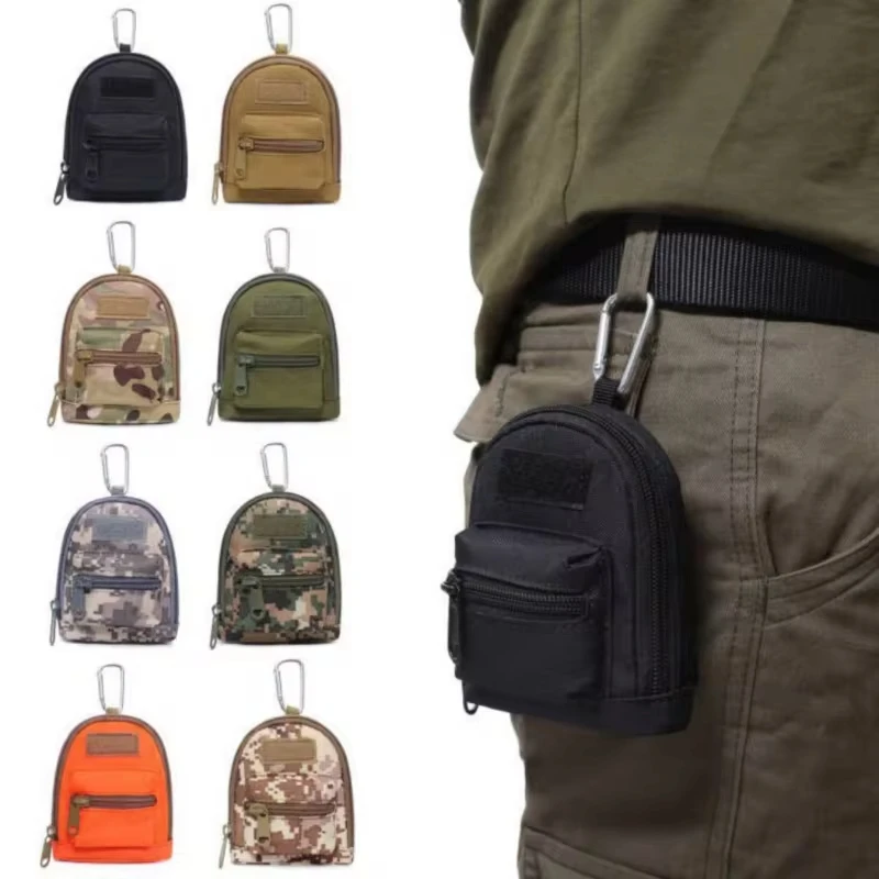 DIZEÇÃO-Carteira Tática Multifuncional, EDC Molle Pouch, Caso Chave Portátil, Outdoor Sports Coin Purse, Saco de Caça, Zipper Pack
