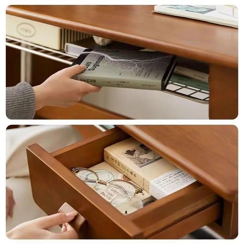 Mesa de computador luxuosa para quarto, estilo nórdico, pequena escrita, madeira, para jogos, notebook, escritório, laptop, móveis de madeira