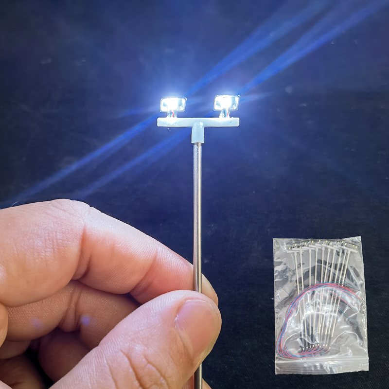 1 Satz 3/5/8/20 Stück HO Maßstab Modell Beleuchtung Turm Lichter Modell Lichter Layout Laternenpfahl für Maßstab Zug/Garten/Spielplatz/Stadium