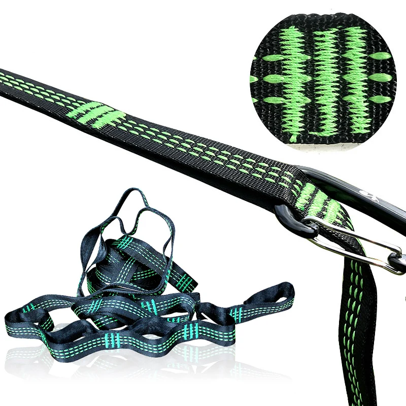2.8M 2 PCS Essential Can Hold 2000kg Out Door Camping Hiking Hammock Hanging Belt Hammock Strap Rope Accessories Load Bind Rope