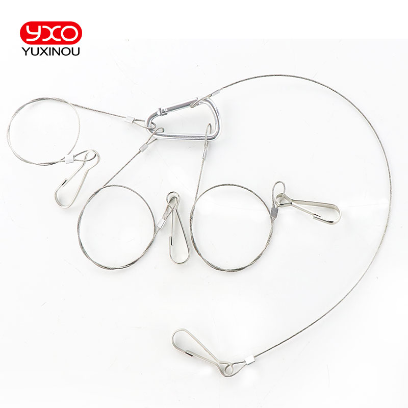 Light Suspension Kit Stainless Steel Hang Rope Hook Galvanized Steel Cable Hanging lights Grow light Fixtures 10/15kg 22/33lbs