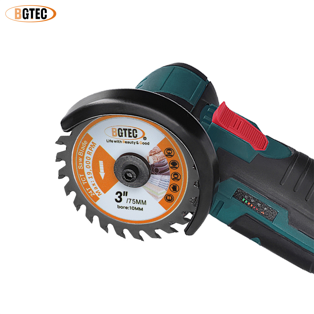 BGTEC แผ่นตัด TCT ใบเลื่อย Hard Alloy งานไม้ชุด 75/85 มม.24 T สําหรับไม้ไม้วัสดุคอมโพสิตพลาสติก mini Disc