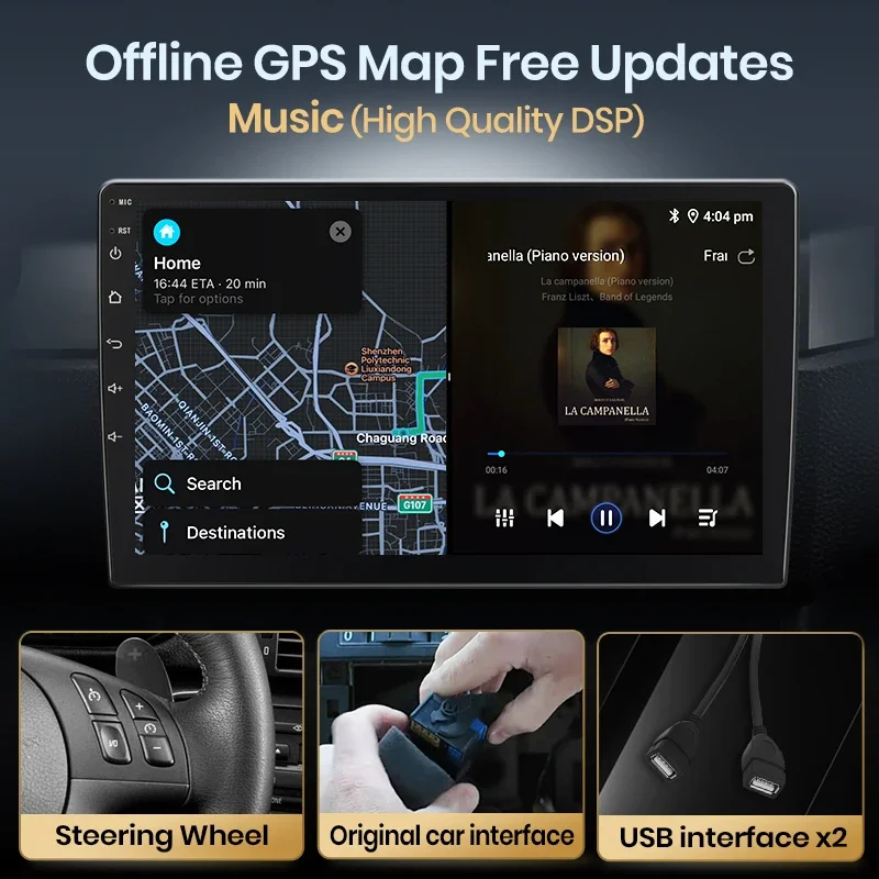 Junsun AI Bezprzewodowe CarPlay dla Apple Android Auto Radio Samochodowe do Peugeot 307 307CC 307SW 2002-2013 GPS Multimedia RDS WiFi Stereo