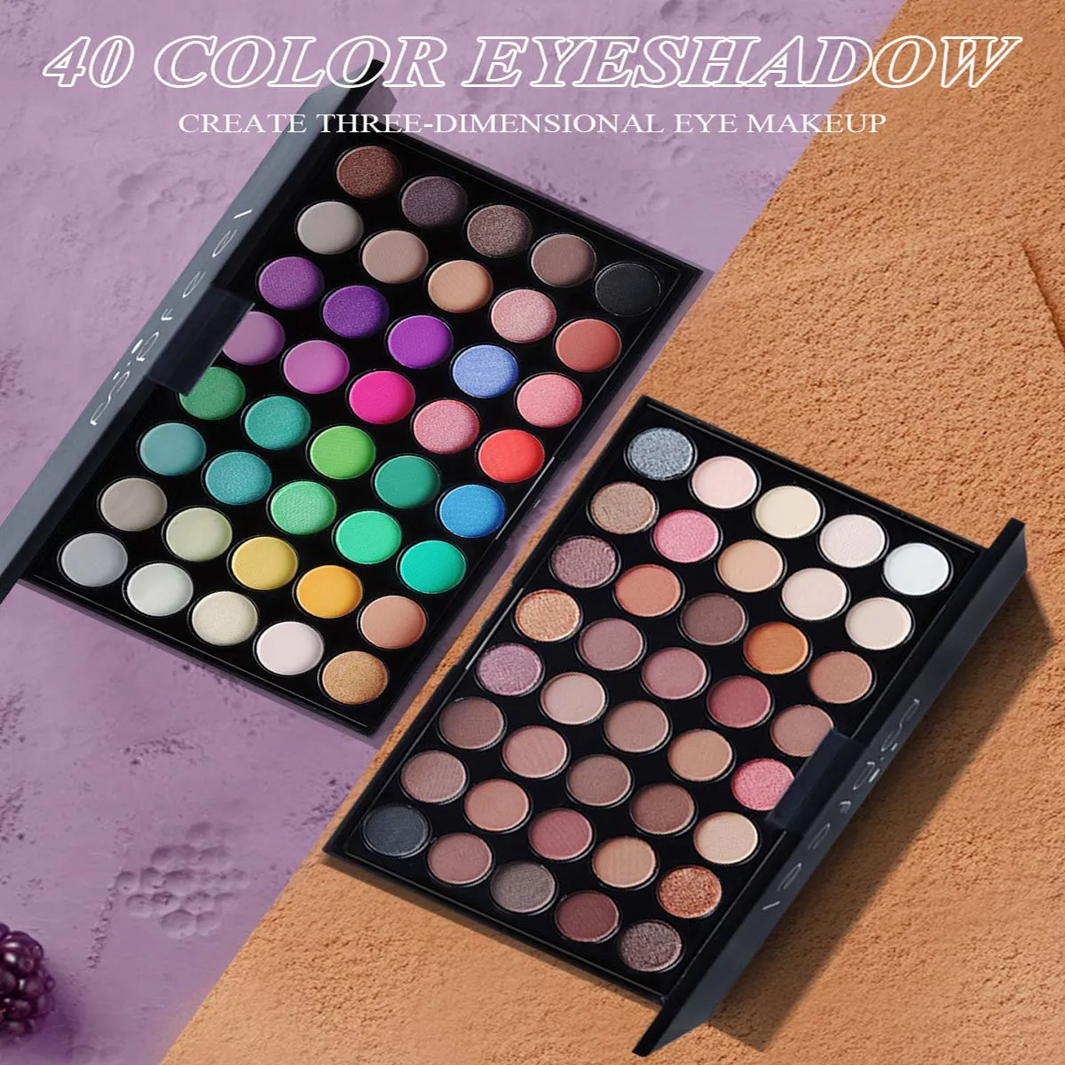 แผ่นอายแชโดว์สี Pearlescent Matte 40 สี แผ่นแต่งหน้าหลากสีเอิร์ธโทนสีสัน อายแชโดว์สีง่าย อายแชโดว์ pl