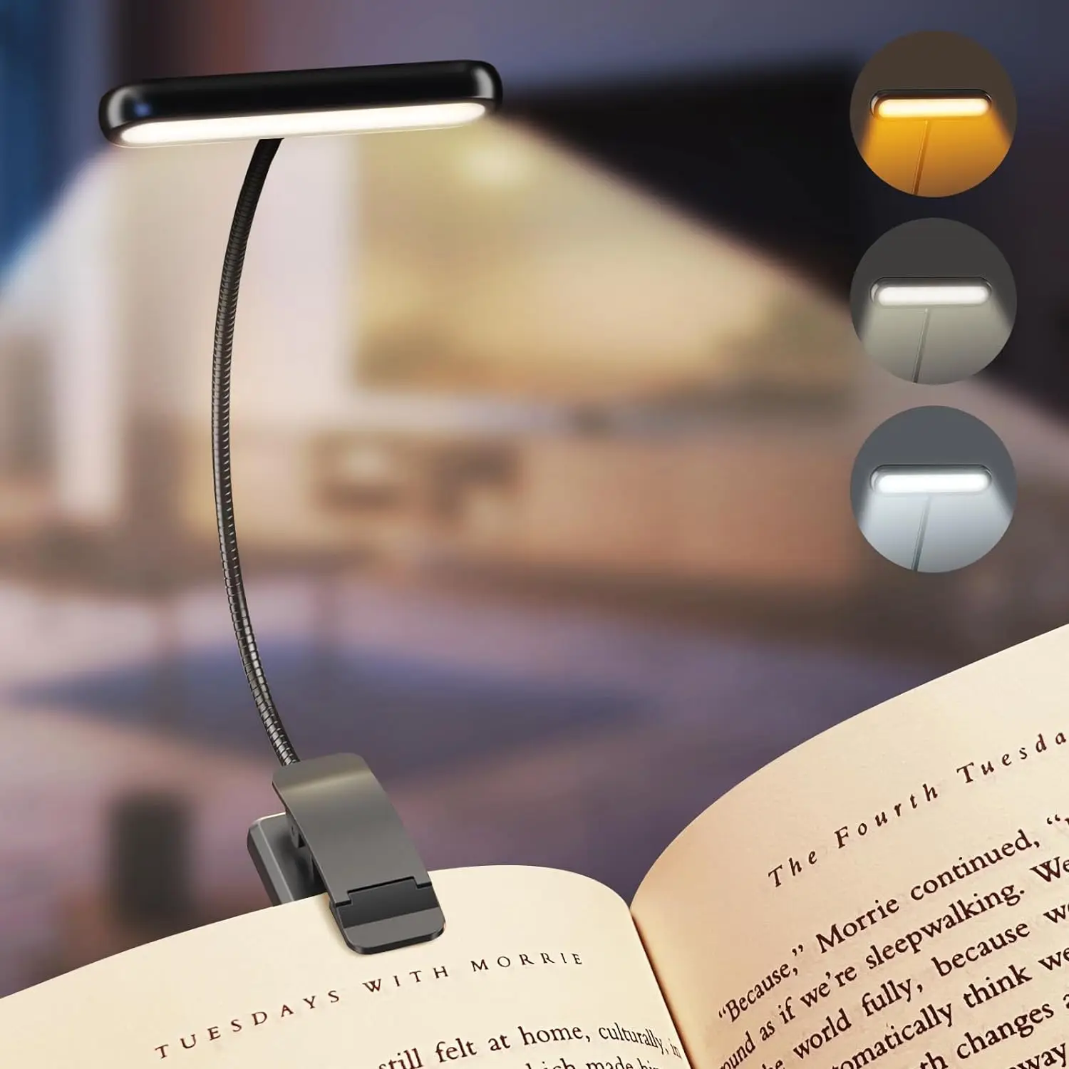 14Leds lampka do czytania lampka do czytania z ładowaną lampką USB ciepła, chłodna, biała, przenośna, elastyczna lampa nocne czytanie z klipsem