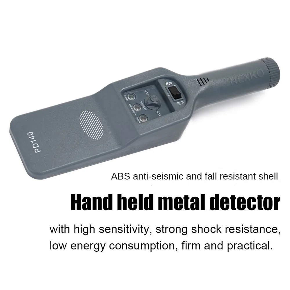 PD140 Handheld Metal Detector High Sensitivity Small Nail Detector Mobile Phone Cigarette Box Security Detector