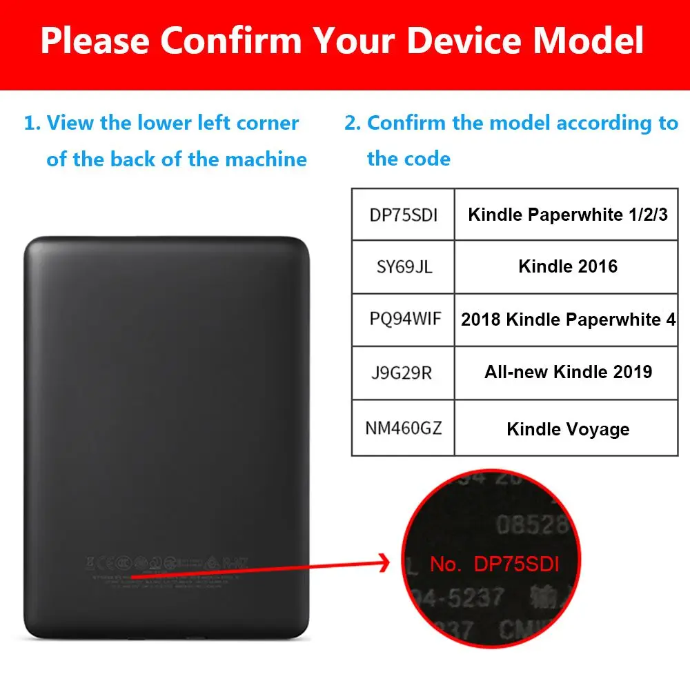 Kindle paperwhite用PUレザー保護ケース,スマートマグネットカバー,超スリム,1, 2, 3