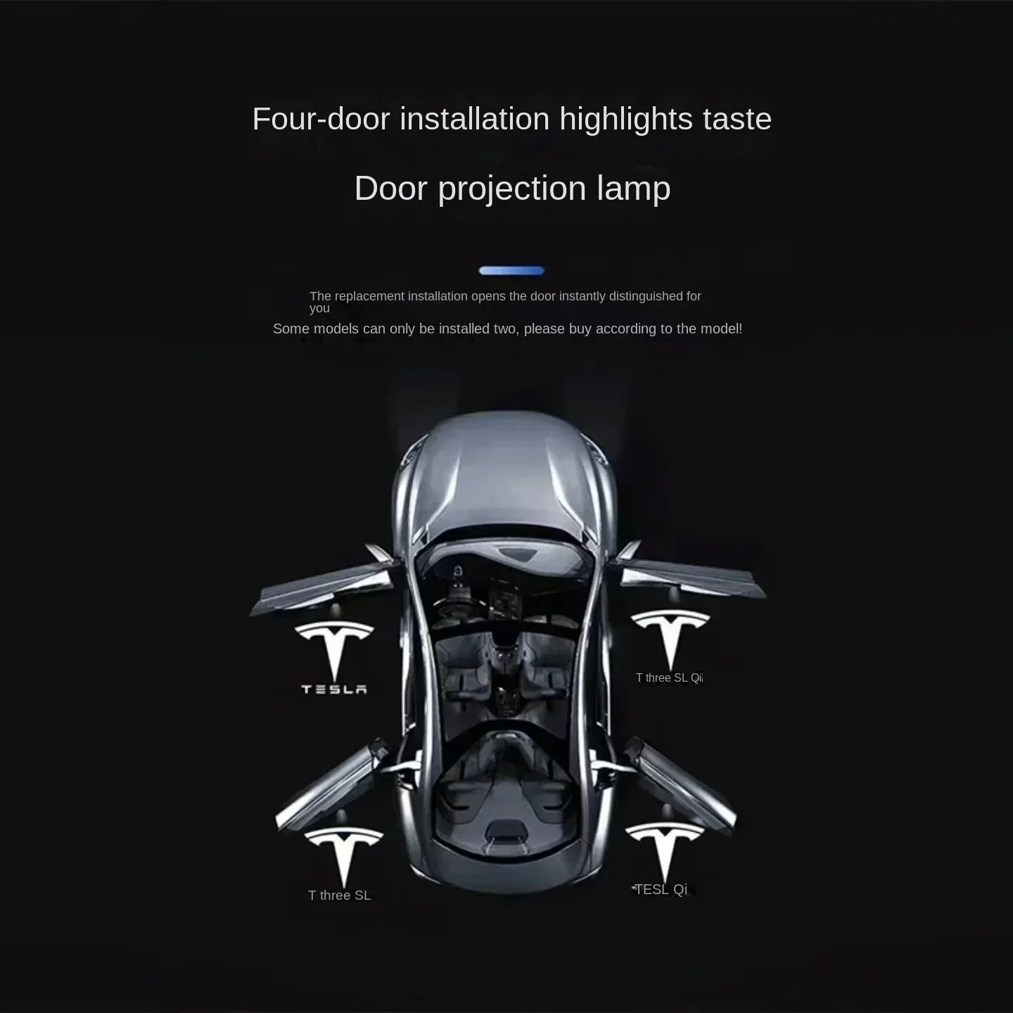 for Tesla Model 3/Y welcome lights Model X S door lights LED modification accessories Atmosphere lights Door spotlights replace