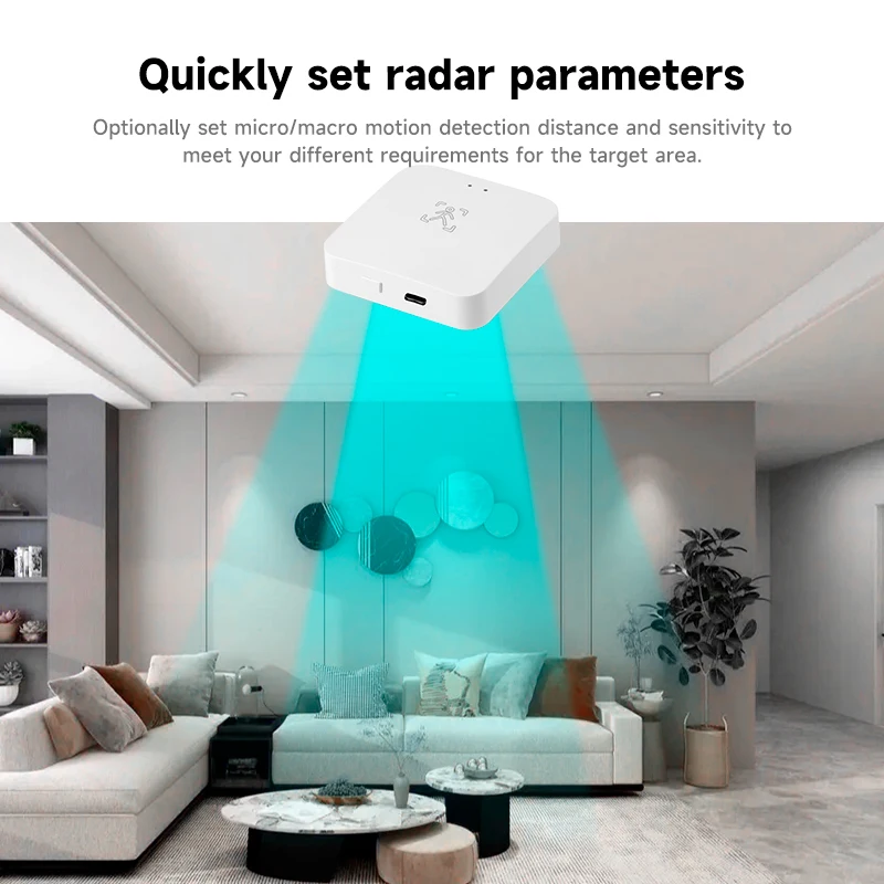 Tuya zigbee Sensor de presencia Wifi 24Ghz, dispositivo Detector de presencia, aplicación, Protector de seguridad para el hogar inteligente