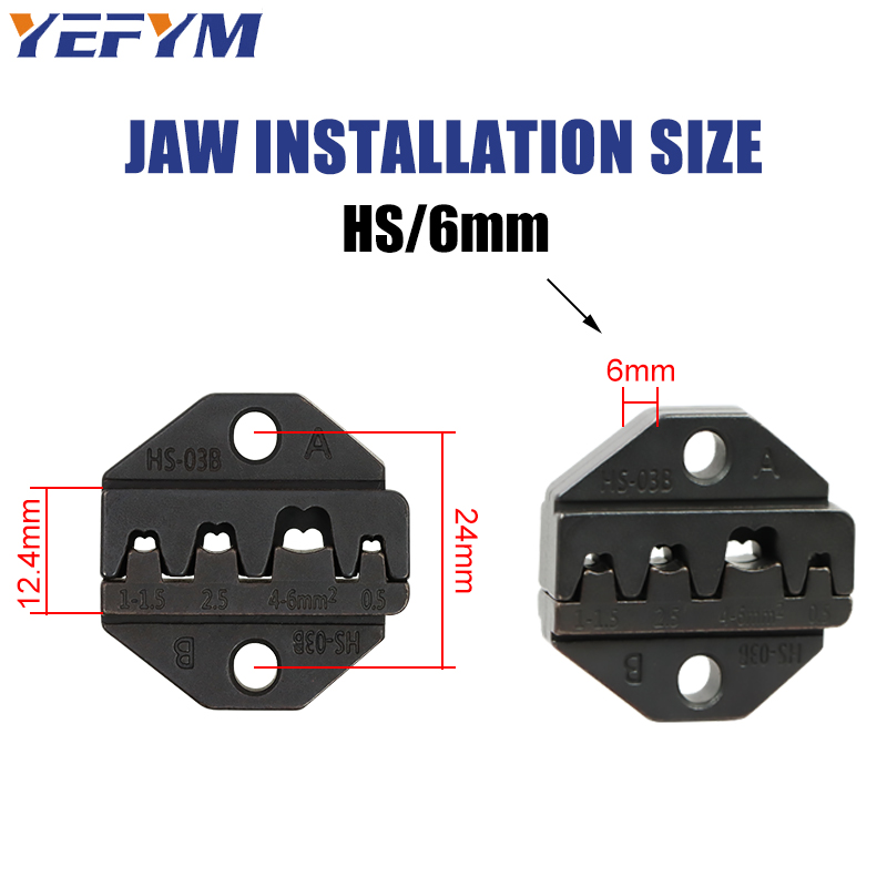 1 peça alicate de crimpagem hs mandíbula para alicate de 230mm plugue mola e terminais de tampa de crimpagem HS-03BC/2546B/103/101 ferramenta de mandíbula de alta dureza