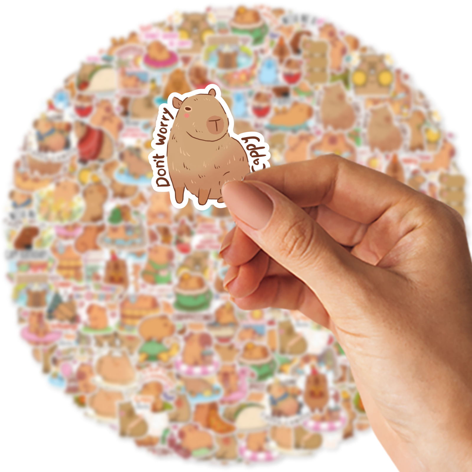 50 個の異なるカピバラ漫画落書きステッカー DIY 装飾ラップトップスーツケースギタークラシックおもちゃ防水 PVC デカール