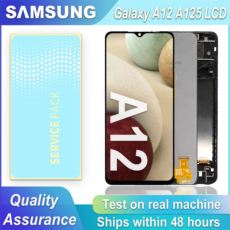 6.5 "ทางเลือกสำหรับ Samsung Galaxy A12 SM-A125F A125F แอลซีดีแสดงผล A125หน้าจอสัมผัส Digitizer สำหรับ Samsung A12เปลี่ยนหน้าจอ