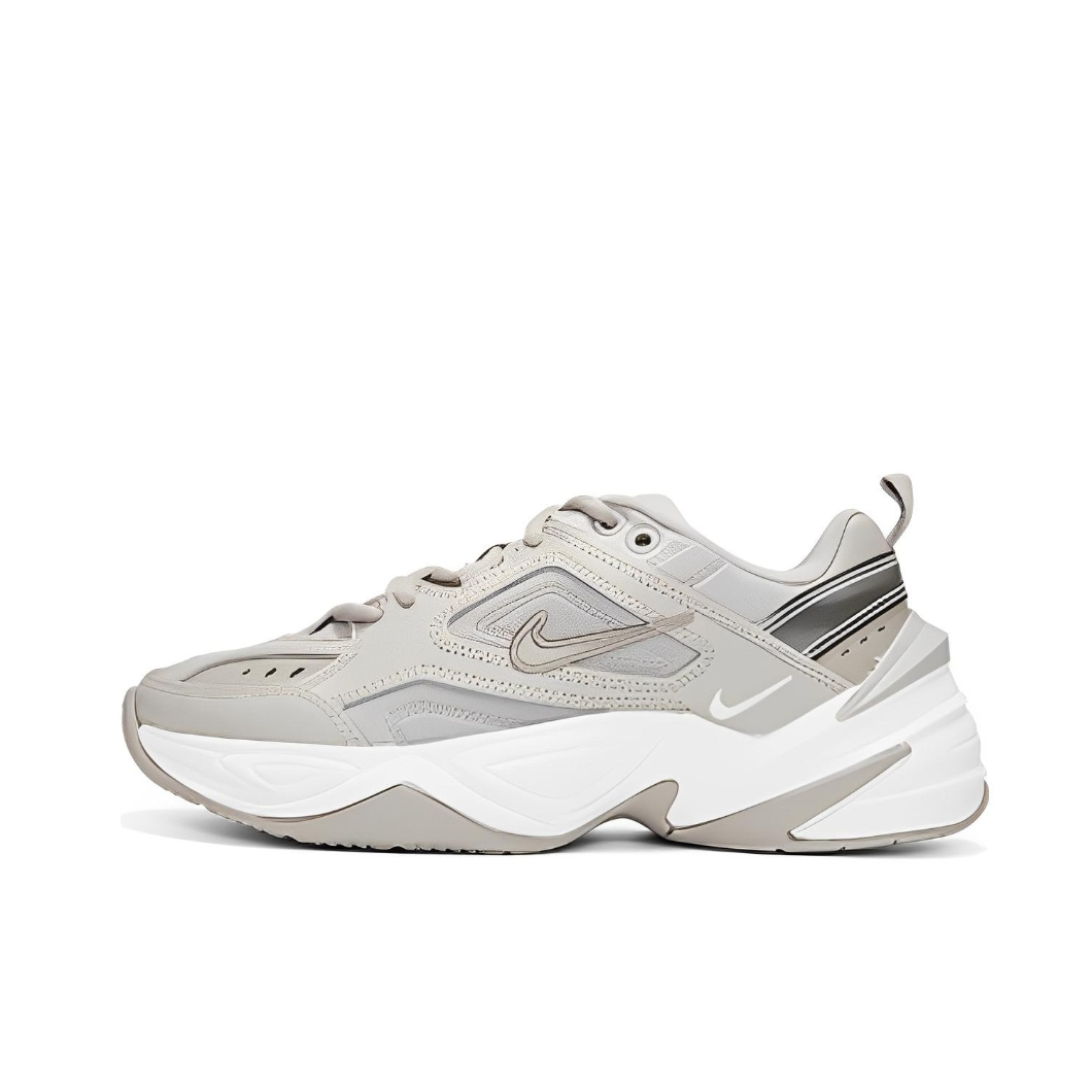 Nike M2K Tekno Low Classic Retro Casual Running Shoes Women's Shock Absorption Anti slip รองเท้าผ้าใบสีกากี