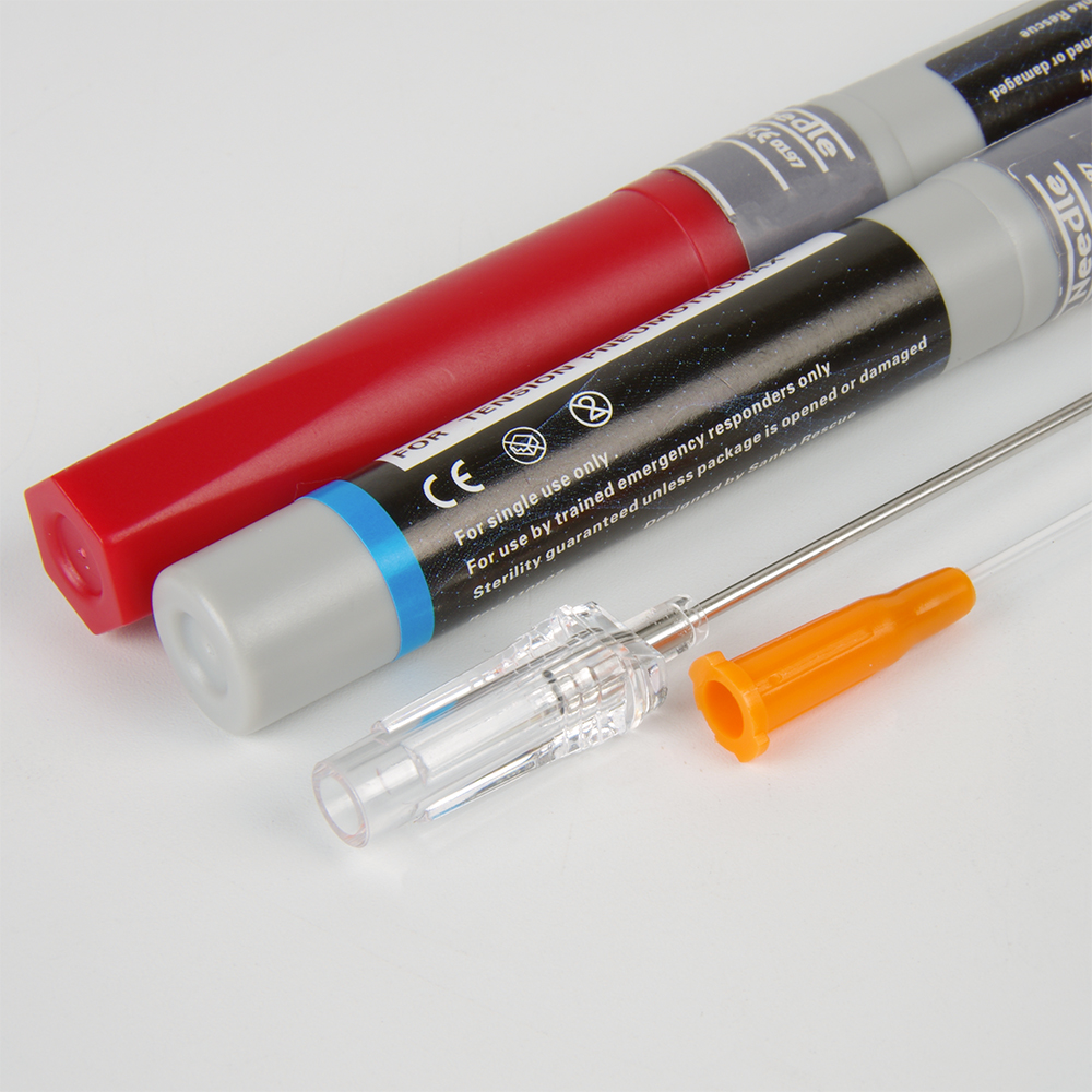 Sanke Rescue Pneumothorax Nadel Trauma Medical Ifak Brustkatheter Nadelkatheter 50g Nadel Dekompression Edc Erste-Hilfe-Set