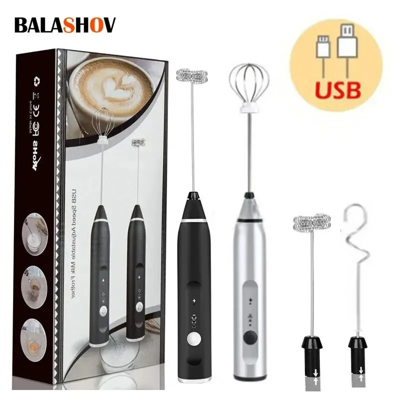 Przenośne elektryczne spieniacze do mleka ręczny blender USB Mini ekspres do kawy trzepaczka mikser Cappuccino krem ​​trzepaczka do jajek blender żywności