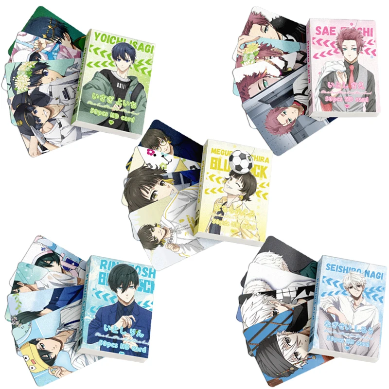 50PCS/Set Anime BLUE LOCK LOMO Card Itoshi Sae Itoshi Rin Nagi Seishiro Isagi Yoichi Bachira Meguru Photo Card Collection Gift