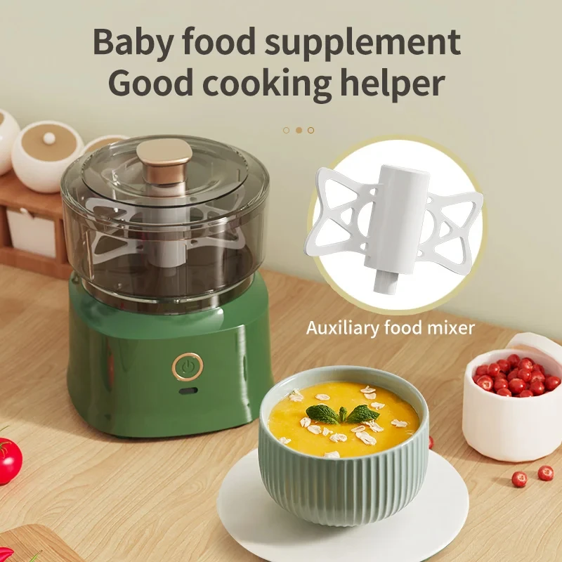 มินิไร้สายไฟฟ้ากระเทียมกด Dual Purpose กระเทียม Puree 350ml ครัวอาหาร Shredder ชาร์จ USB เครื่องบดเนื้อผัก