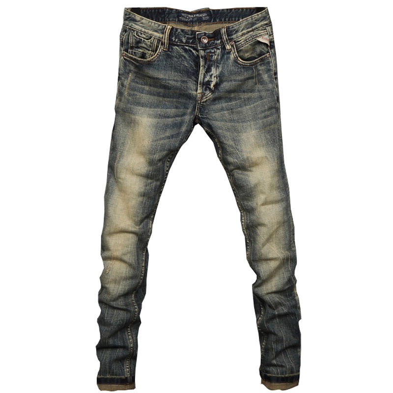 メンズブラッシュフリースデニム,韓国スタイルのコート,秋冬用の豪華なストレートとスリム,ストリートウェア,90年代のパンツ