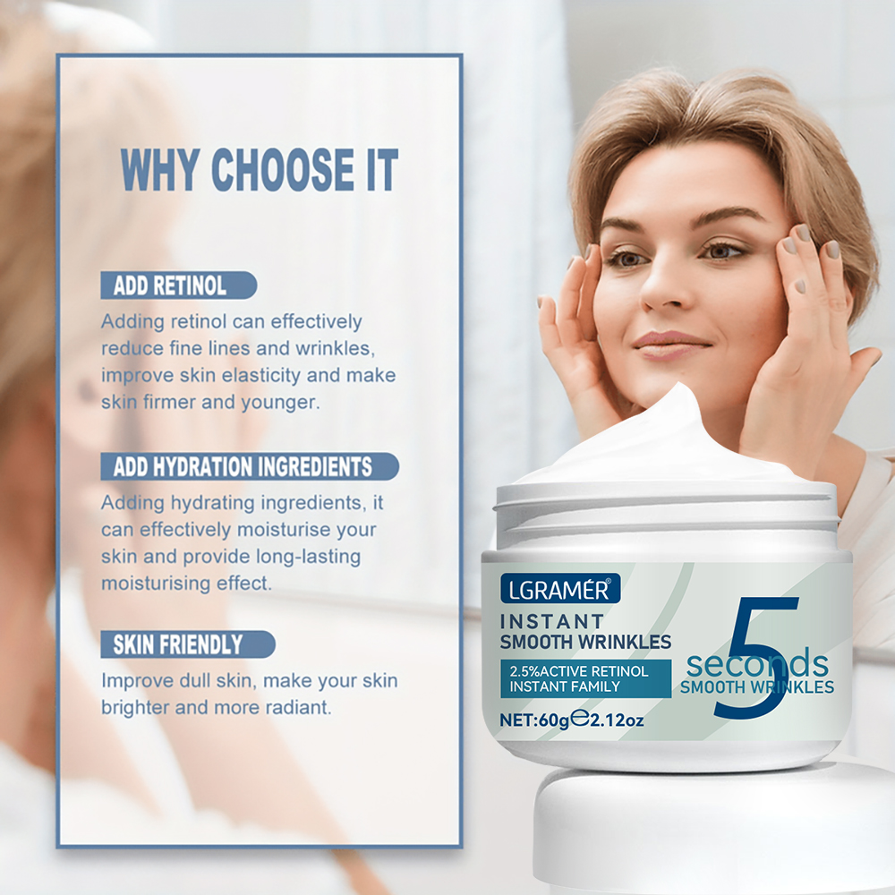 5 secondi Retinolo Crema Antirughe Linea Anti Invecchiamento Istantanea Dissolvenza Crema Rassodante Viso Pelle Fine Idratante Cura Crema Lifting