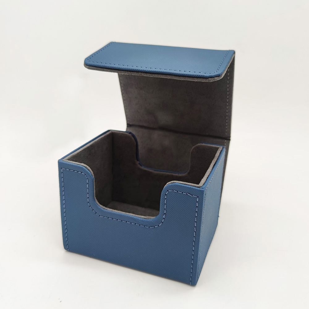 Caixa de armazenamento de cartão empilhável, material pu à prova d'água de 100 + capacidade com proteção final para armazenamento de jogos de mesa e colecionável