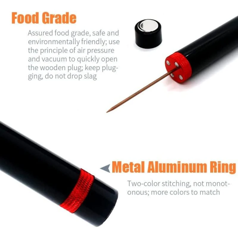 Không Quân Mới Tăng Áp Suất Dụng Cụ Mở Nút Chai Rượu Vang Di Động Thép Không Gỉ Pin Dễ Dàng Nút Chai Tẩy Bút Khắc Cho Bữa Tiệc Gia Đình Yêu Thích Rượu Vang