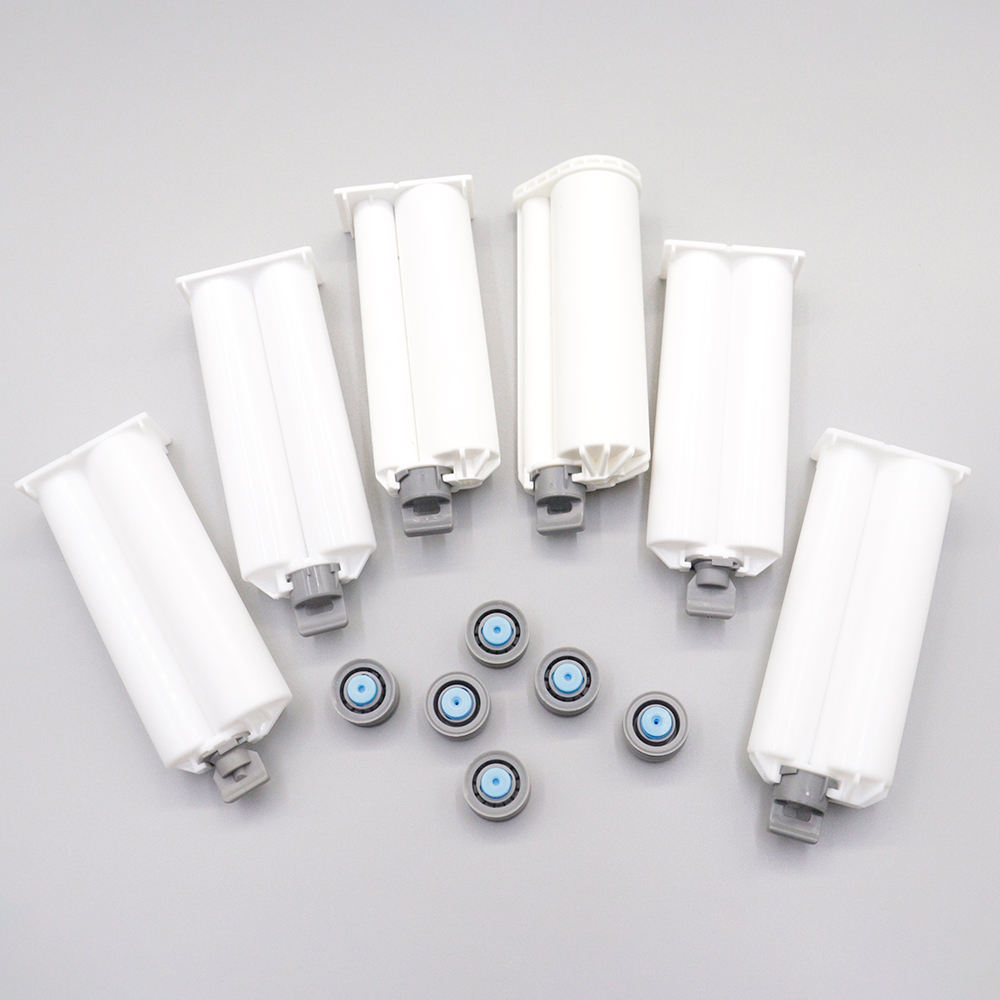 5pcs Epoxy Resin Gun Dual Cartridges Plastic Resin Mixer Dual Cartridges Suitable for 1:1 2:1 10:1 50mlAB Glue Gun